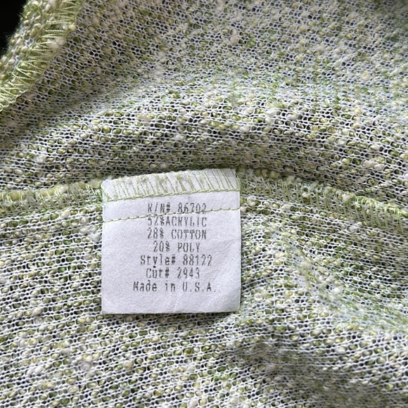 Cynthia Max Vintage Chartreuse Green cropped Blazer Jacket - Picture 6 of 9